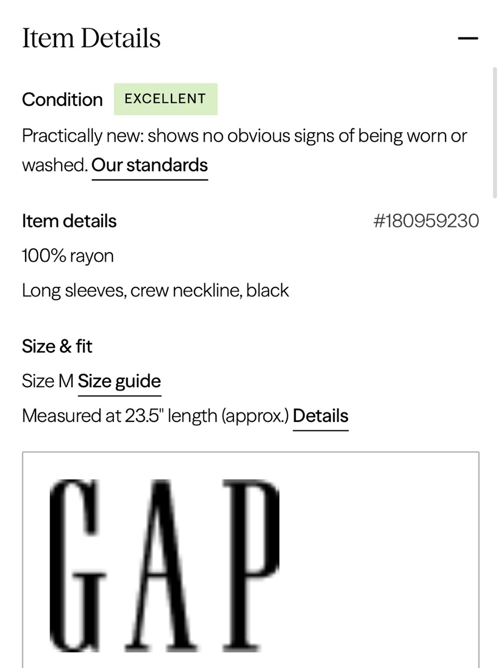 GAP Black Long Sleeve Peplum Knit Top - Picture 4 of 4